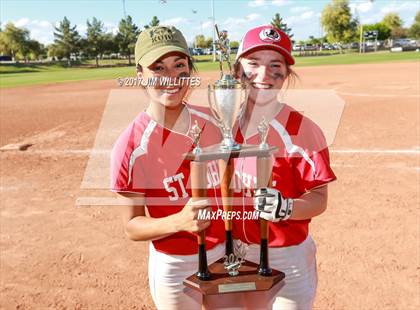 Thumbnail 1 in St. Johns vs Mogollon (Chandler Prep Softball Classic Silver Final)  photogallery.