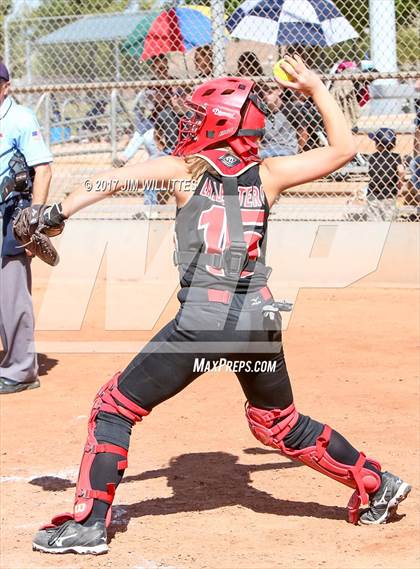 Thumbnail 1 in St. Johns vs Mogollon (Chandler Prep Softball Classic Silver Final)  photogallery.