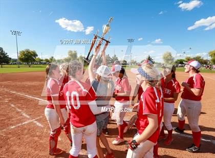 Thumbnail 1 in St. Johns vs Mogollon (Chandler Prep Softball Classic Silver Final)  photogallery.