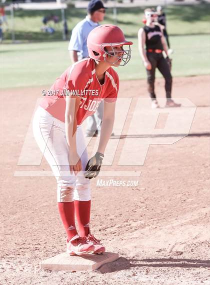 Thumbnail 1 in St. Johns vs Mogollon (Chandler Prep Softball Classic Silver Final)  photogallery.