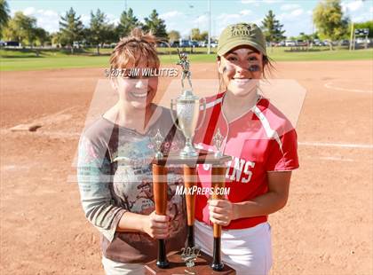 Thumbnail 2 in St. Johns vs Mogollon (Chandler Prep Softball Classic Silver Final)  photogallery.