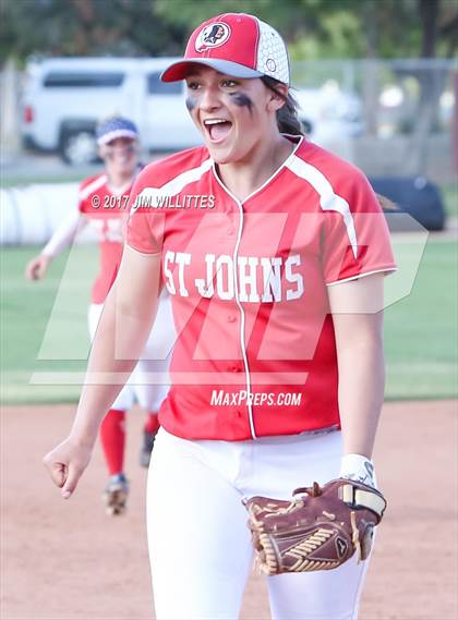 Thumbnail 3 in St. Johns vs Mogollon (Chandler Prep Softball Classic Silver Final)  photogallery.