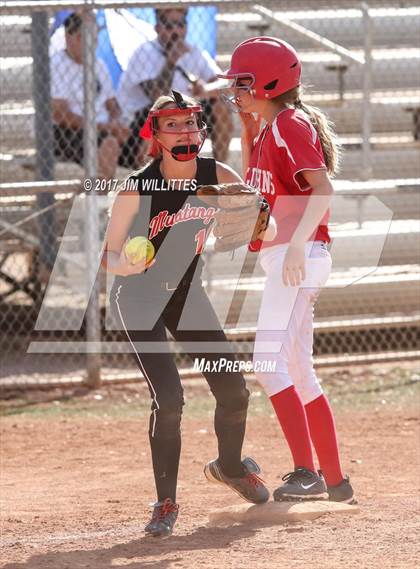 Thumbnail 1 in St. Johns vs Mogollon (Chandler Prep Softball Classic Silver Final)  photogallery.