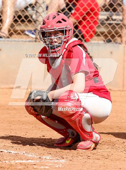Thumbnail 3 in St. Johns vs Mogollon (Chandler Prep Softball Classic Silver Final)  photogallery.