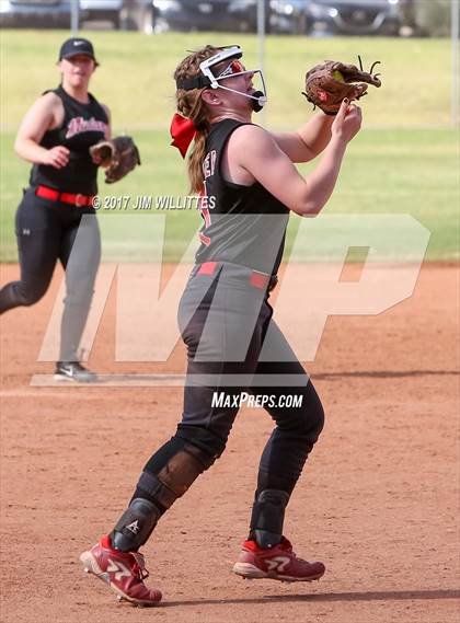 Thumbnail 2 in St. Johns vs Mogollon (Chandler Prep Softball Classic Silver Final)  photogallery.