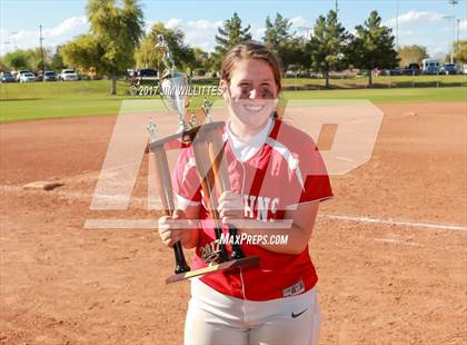 Thumbnail 2 in St. Johns vs Mogollon (Chandler Prep Softball Classic Silver Final)  photogallery.