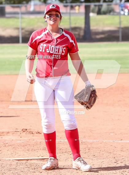 Thumbnail 3 in St. Johns vs Mogollon (Chandler Prep Softball Classic Silver Final)  photogallery.