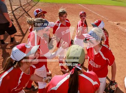 Thumbnail 3 in St. Johns vs Mogollon (Chandler Prep Softball Classic Silver Final)  photogallery.