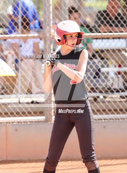 Thumbnail 2 in St. Johns vs Mogollon (Chandler Prep Softball Classic Silver Final)  photogallery.