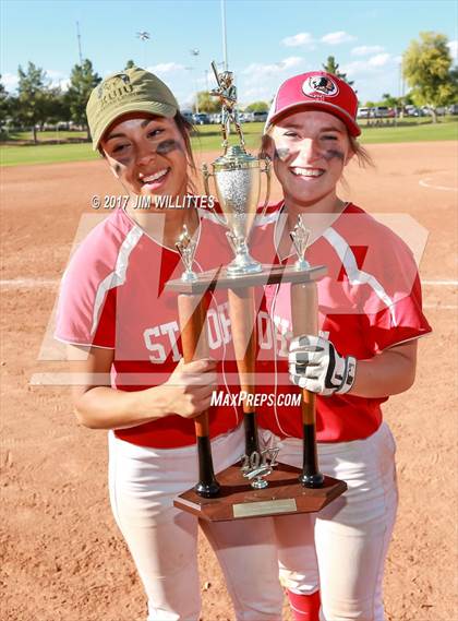 Thumbnail 2 in St. Johns vs Mogollon (Chandler Prep Softball Classic Silver Final)  photogallery.