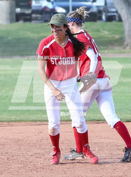 Thumbnail 3 in St. Johns vs Mogollon (Chandler Prep Softball Classic Silver Final)  photogallery.
