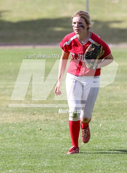 Thumbnail 3 in St. Johns vs Mogollon (Chandler Prep Softball Classic Silver Final)  photogallery.