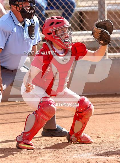 Thumbnail 2 in St. Johns vs Mogollon (Chandler Prep Softball Classic Silver Final)  photogallery.