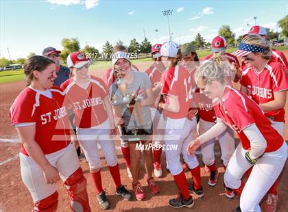 Thumbnail 2 in St. Johns vs Mogollon (Chandler Prep Softball Classic Silver Final)  photogallery.