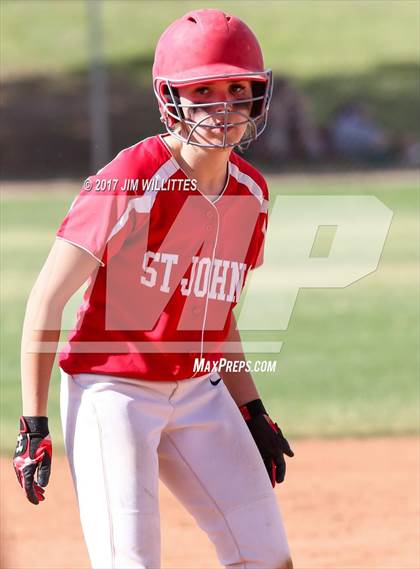 Thumbnail 2 in St. Johns vs Mogollon (Chandler Prep Softball Classic Silver Final)  photogallery.