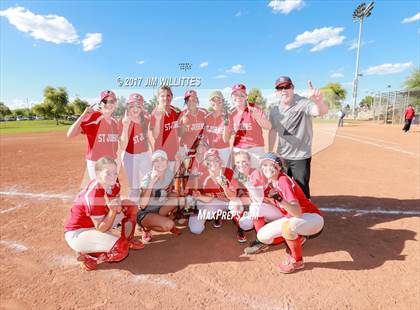 Thumbnail 3 in St. Johns vs Mogollon (Chandler Prep Softball Classic Silver Final)  photogallery.