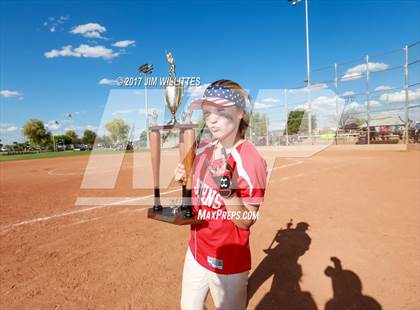Thumbnail 1 in St. Johns vs Mogollon (Chandler Prep Softball Classic Silver Final)  photogallery.