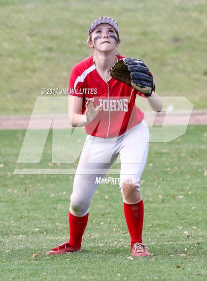 Thumbnail 2 in St. Johns vs Mogollon (Chandler Prep Softball Classic Silver Final)  photogallery.