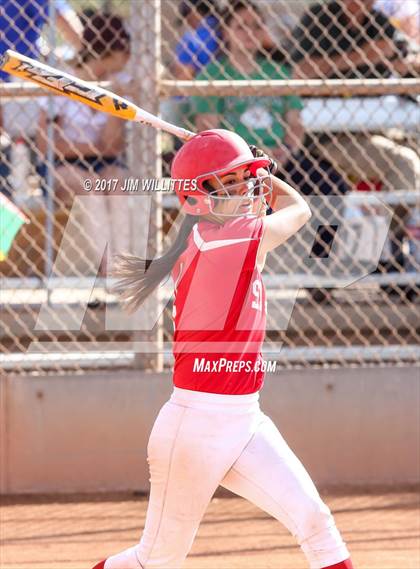 Thumbnail 2 in St. Johns vs Mogollon (Chandler Prep Softball Classic Silver Final)  photogallery.