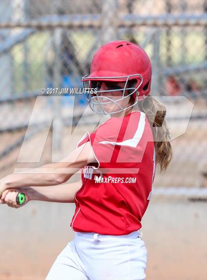 Thumbnail 2 in St. Johns vs Mogollon (Chandler Prep Softball Classic Silver Final)  photogallery.