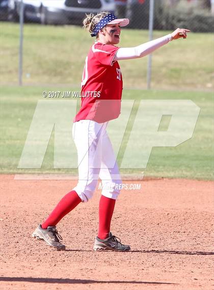 Thumbnail 3 in St. Johns vs Mogollon (Chandler Prep Softball Classic Silver Final)  photogallery.