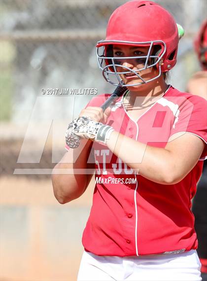 Thumbnail 2 in St. Johns vs Mogollon (Chandler Prep Softball Classic Silver Final)  photogallery.