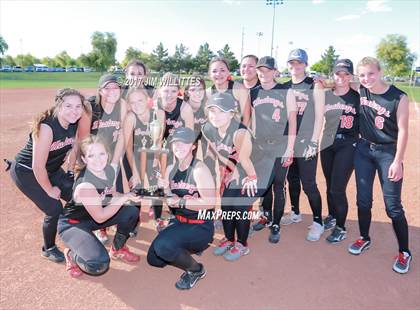 Thumbnail 2 in St. Johns vs Mogollon (Chandler Prep Softball Classic Silver Final)  photogallery.