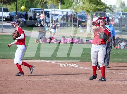 Thumbnail 1 in St. Johns vs Mogollon (Chandler Prep Softball Classic Silver Final)  photogallery.