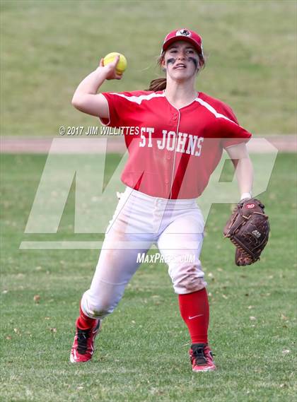 Thumbnail 2 in St. Johns vs Mogollon (Chandler Prep Softball Classic Silver Final)  photogallery.
