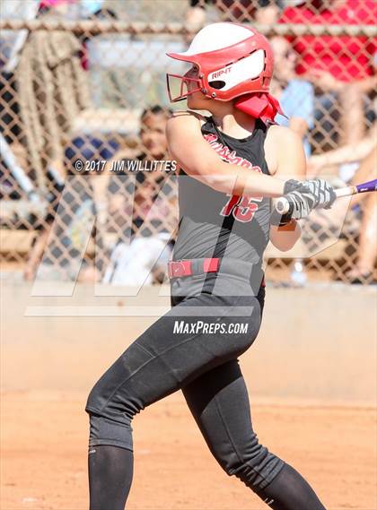 Thumbnail 2 in St. Johns vs Mogollon (Chandler Prep Softball Classic Silver Final)  photogallery.