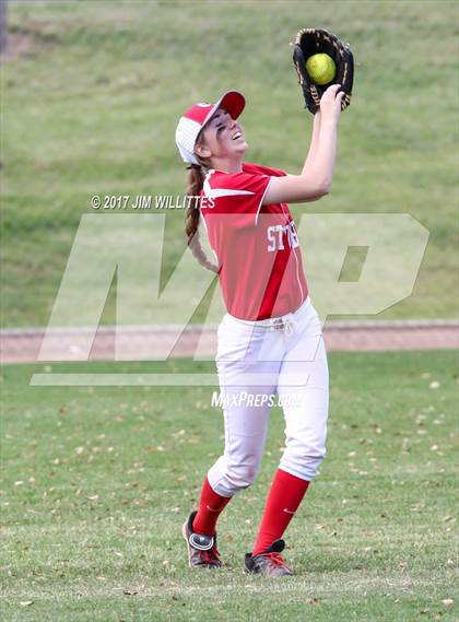 Thumbnail 2 in St. Johns vs Mogollon (Chandler Prep Softball Classic Silver Final)  photogallery.