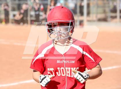 Thumbnail 1 in St. Johns vs Mogollon (Chandler Prep Softball Classic Silver Final)  photogallery.