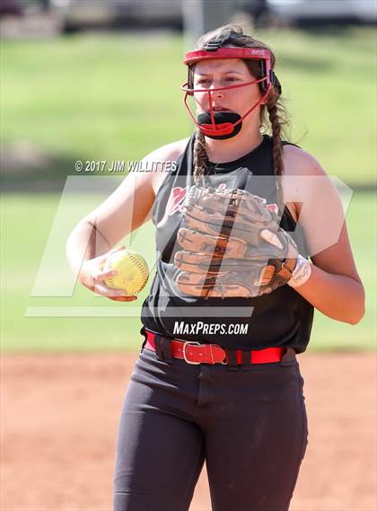 Thumbnail 3 in St. Johns vs Mogollon (Chandler Prep Softball Classic Silver Final)  photogallery.