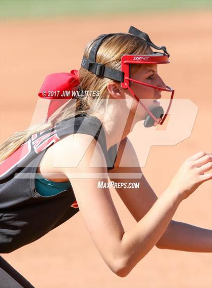 Thumbnail 2 in St. Johns vs Mogollon (Chandler Prep Softball Classic Silver Final)  photogallery.