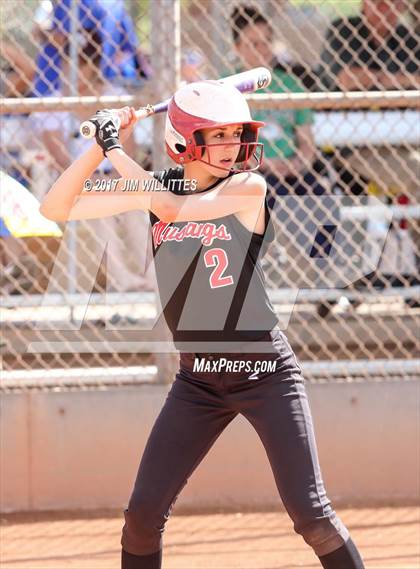 Thumbnail 3 in St. Johns vs Mogollon (Chandler Prep Softball Classic Silver Final)  photogallery.