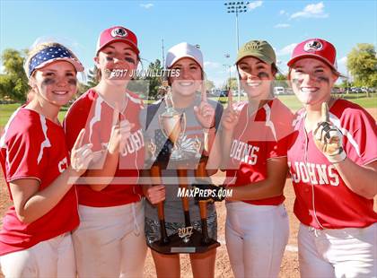 Thumbnail 2 in St. Johns vs Mogollon (Chandler Prep Softball Classic Silver Final)  photogallery.