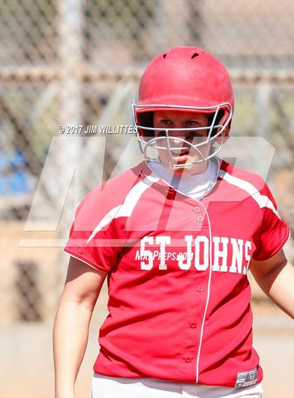 Thumbnail 1 in St. Johns vs Mogollon (Chandler Prep Softball Classic Silver Final)  photogallery.