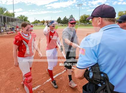 Thumbnail 1 in St. Johns vs Mogollon (Chandler Prep Softball Classic Silver Final)  photogallery.