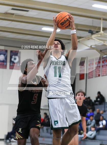 Thumbnail 2 in Bishop Alemany vs Providence (Crown City Round Ball Classic) photogallery.