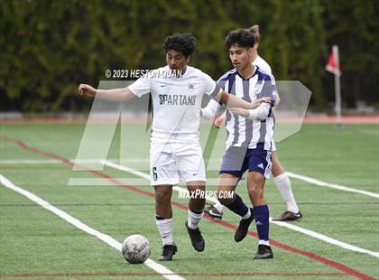 Thumbnail 1 in Cathedral vs. De La Salle (Adidas SoCal College Showcase) photogallery.