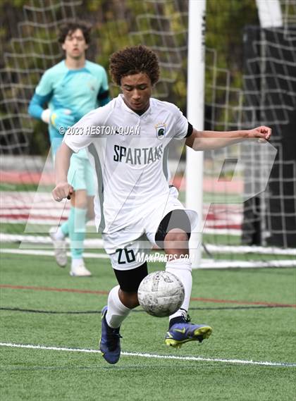 Thumbnail 3 in Cathedral vs. De La Salle (Adidas SoCal College Showcase) photogallery.