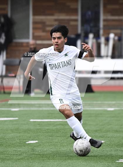 Thumbnail 2 in Cathedral vs. De La Salle (Adidas SoCal College Showcase) photogallery.