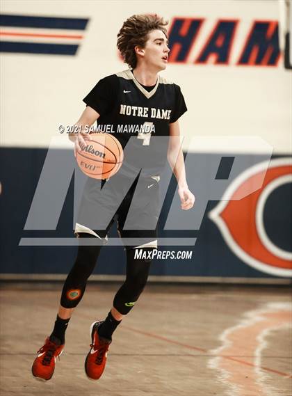 Thumbnail 2 in Crespi vs  Notre Dame (SO) (6th Annual West Valley Varsity Basketball Tip-off Classic Final) photogallery.