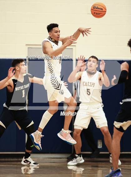 Thumbnail 3 in Crespi vs  Notre Dame (SO) (6th Annual West Valley Varsity Basketball Tip-off Classic Final) photogallery.