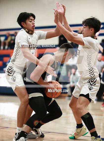 Thumbnail 1 in Crespi vs  Notre Dame (SO) (6th Annual West Valley Varsity Basketball Tip-off Classic Final) photogallery.