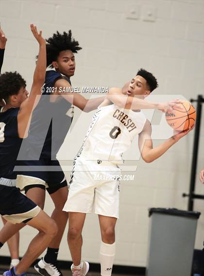 Thumbnail 2 in Crespi vs  Notre Dame (SO) (6th Annual West Valley Varsity Basketball Tip-off Classic Final) photogallery.