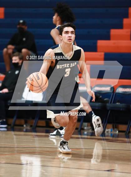Thumbnail 2 in Crespi vs  Notre Dame (SO) (6th Annual West Valley Varsity Basketball Tip-off Classic Final) photogallery.