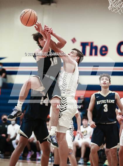 Thumbnail 1 in Crespi vs  Notre Dame (SO) (6th Annual West Valley Varsity Basketball Tip-off Classic Final) photogallery.