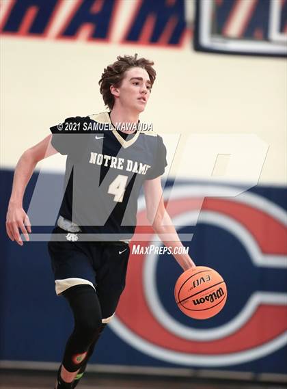 Thumbnail 1 in Crespi vs  Notre Dame (SO) (6th Annual West Valley Varsity Basketball Tip-off Classic Final) photogallery.