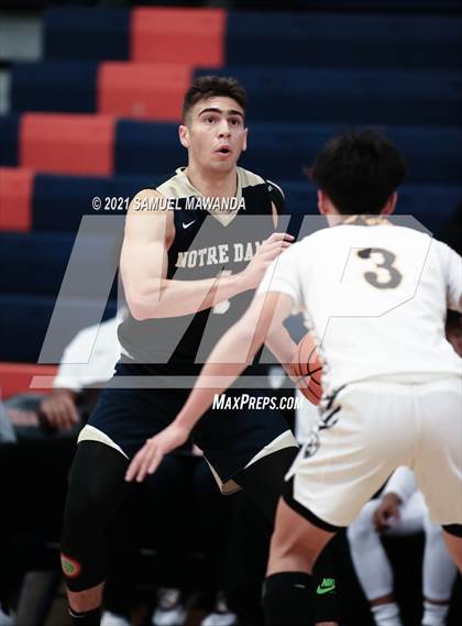 Thumbnail 2 in Crespi vs  Notre Dame (SO) (6th Annual West Valley Varsity Basketball Tip-off Classic Final) photogallery.